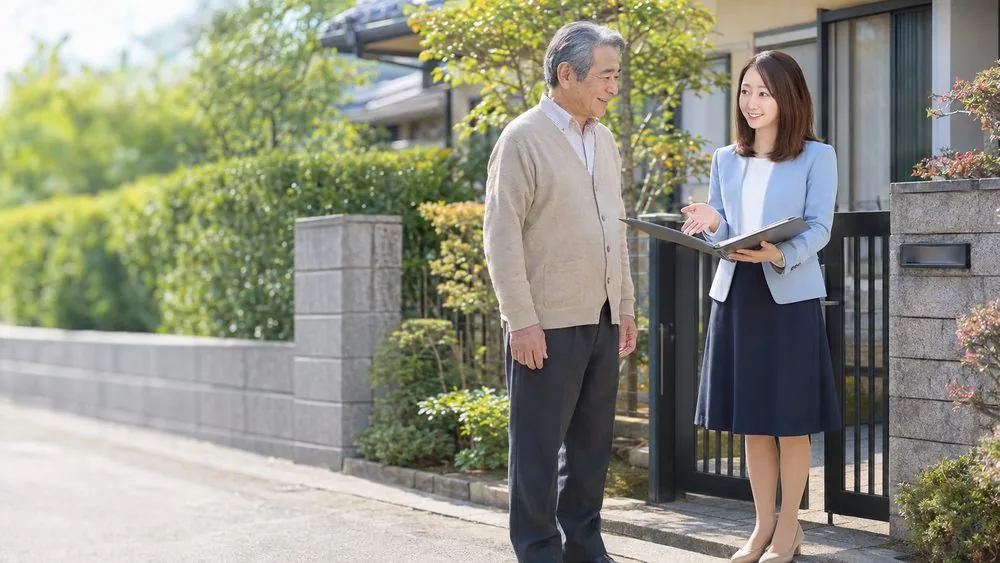 柏市でマンション売却のご相談を受けるリノーズのスタッフ
