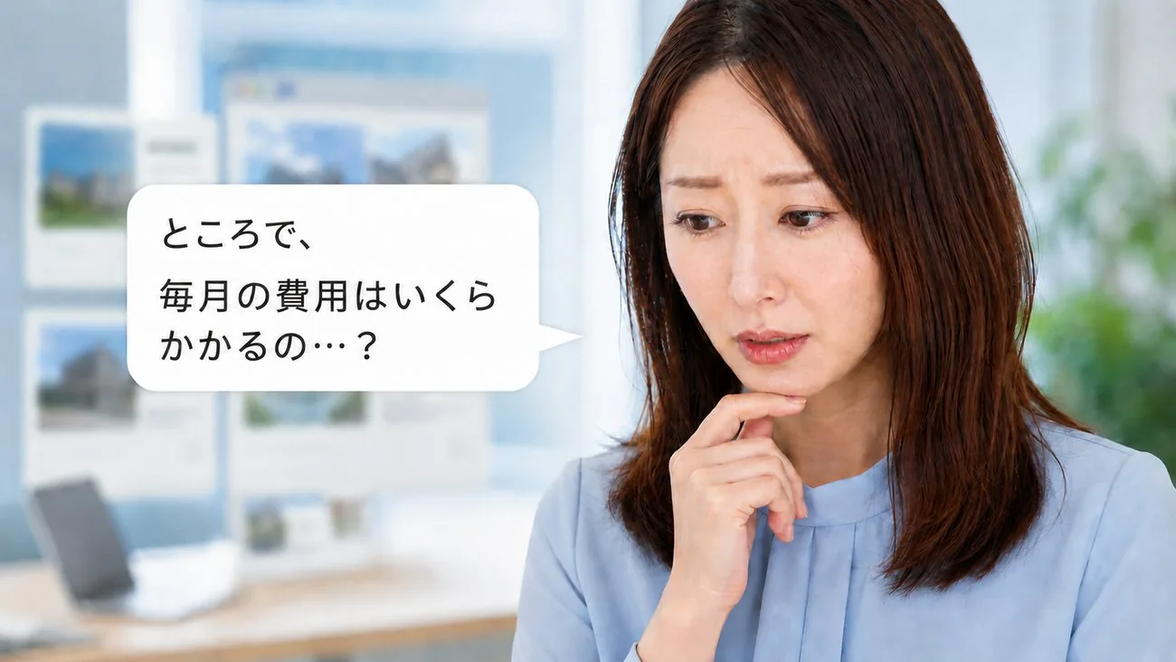 売却にかかる費用を心配する女性